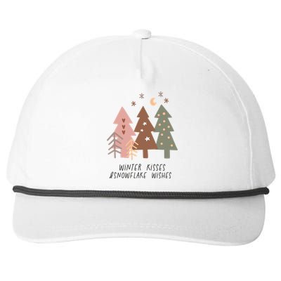 Winter Snowflake Wishes Boho Christmas Product Gift Snapback Five-Panel Rope Hat