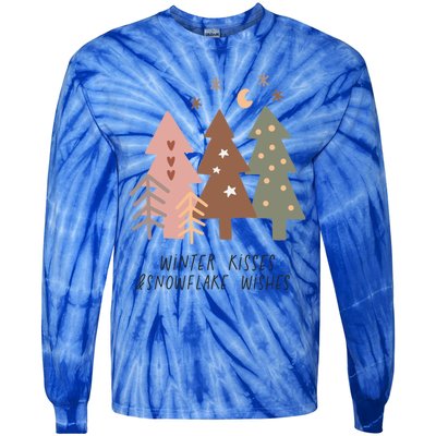 Winter Snowflake Wishes Boho Christmas Product Gift Tie-Dye Long Sleeve Shirt