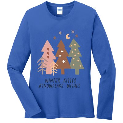 Winter Snowflake Wishes Boho Christmas Product Gift Ladies Long Sleeve Shirt