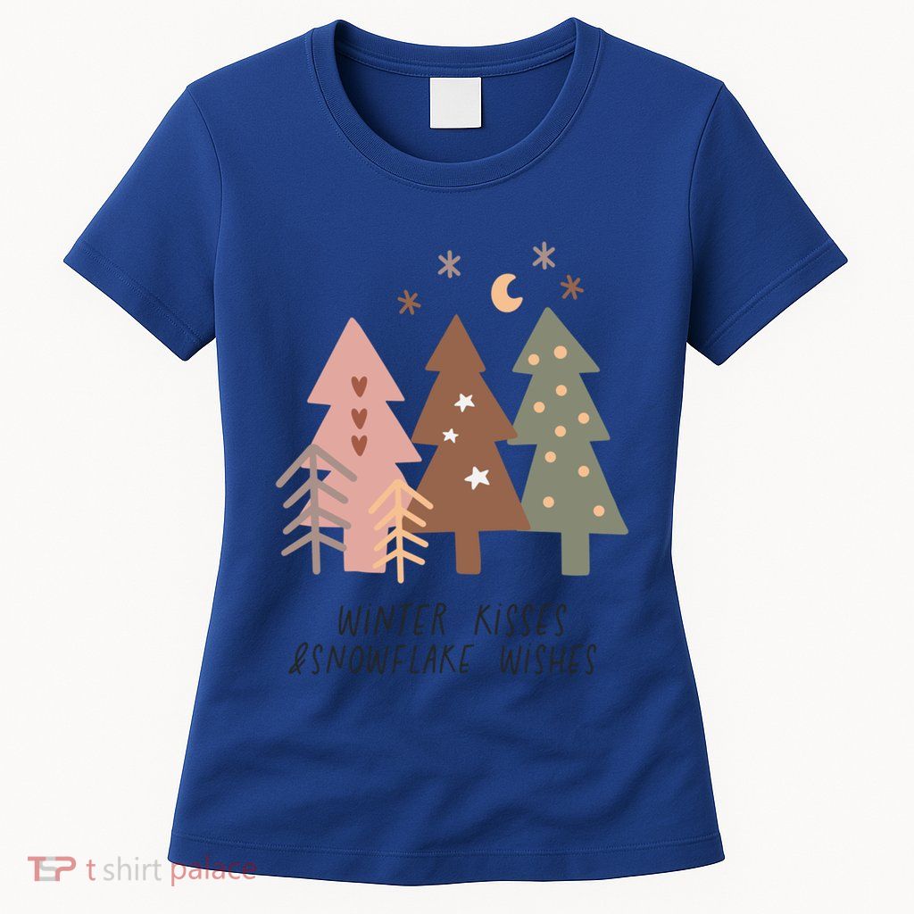 Winter Snowflake Wishes Boho Christmas Product Gift Womens T-Shirt
