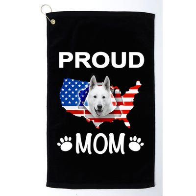 White Shepherd White Shepherd Dog Proud Patriot Mom Great Gift Golf Towel