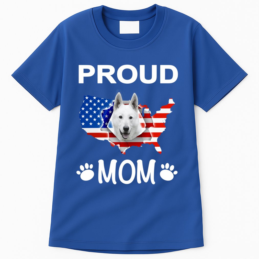 White Shepherd White Shepherd Dog Proud Patriot Mom Great Gift Tall T-Shirt