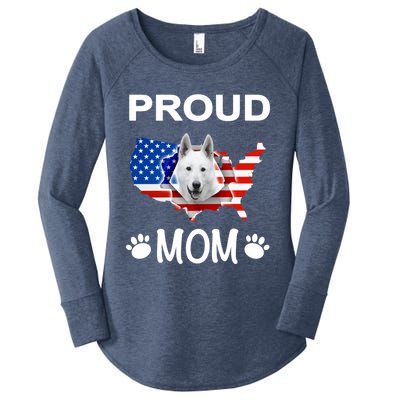 White Shepherd White Shepherd Dog Proud Patriot Mom Great Gift Women's Perfect Tri Tunic Long Sleeve Shirt