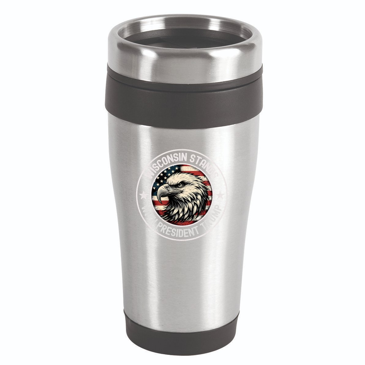 Wisconsin Stands With Trump Cool Gift 16oz Travel Tumbler