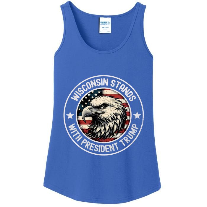 Wisconsin Stands With Trump Cool Gift Ladies Essential Tank