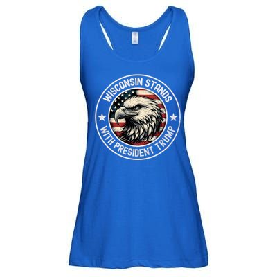 Wisconsin Stands With Trump Cool Gift Ladies Essential Flowy Tank