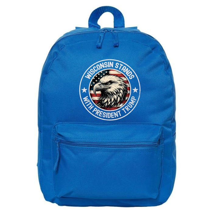 Wisconsin Stands With Trump Cool Gift 16 in Basic Backpack