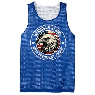 Wisconsin Stands With Trump Cool Gift Mesh Reversible Basketball Jersey Tank