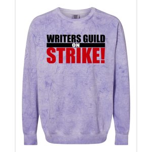 WGA Strike Writers Guild On Strike Writers Guild America Colorblast Crewneck Sweatshirt