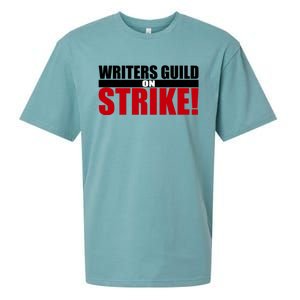 WGA Strike Writers Guild On Strike Writers Guild America Sueded Cloud Jersey T-Shirt