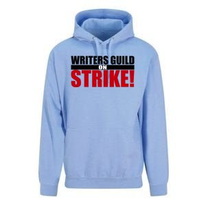 WGA Strike Writers Guild On Strike Writers Guild America Unisex Surf Hoodie