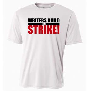 WGA Strike Writers Guild On Strike Writers Guild America Cooling Performance Crew T-Shirt