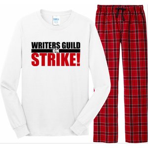 WGA Strike Writers Guild On Strike Writers Guild America Long Sleeve Pajama Set