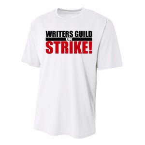 WGA Strike Writers Guild On Strike Writers Guild America Performance Sprint T-Shirt