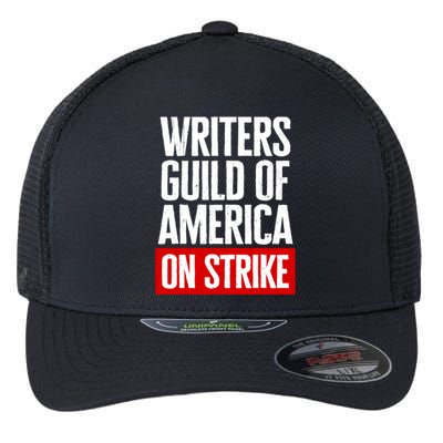 WGA Strong Writers Guild Of America On Strike Flexfit Unipanel Trucker Cap