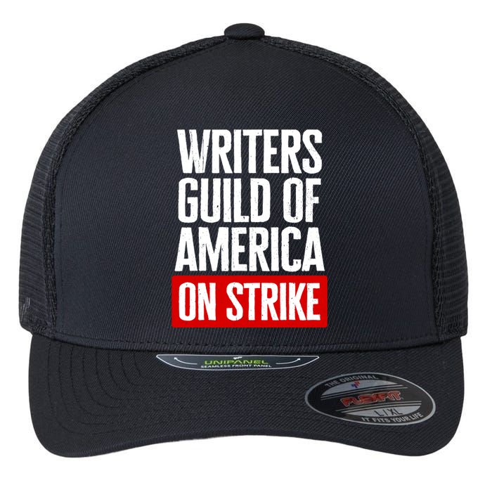 WGA Strong Writers Guild Of America On Strike Flexfit Unipanel Trucker Cap