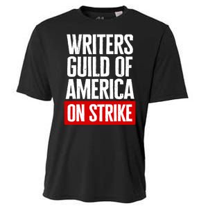 WGA Strong Writers Guild Of America On Strike Cooling Performance Crew T-Shirt