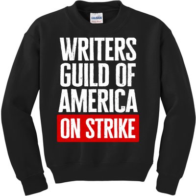 WGA Strong Writers Guild Of America On Strike Kids Sweatshirt