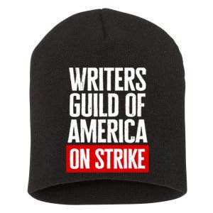 WGA Strong Writers Guild Of America On Strike Short Acrylic Beanie