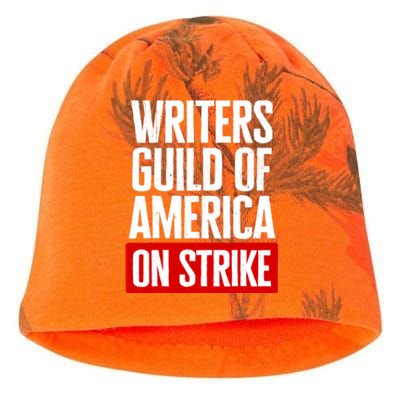 WGA Strong Writers Guild Of America On Strike Kati - Camo Knit Beanie