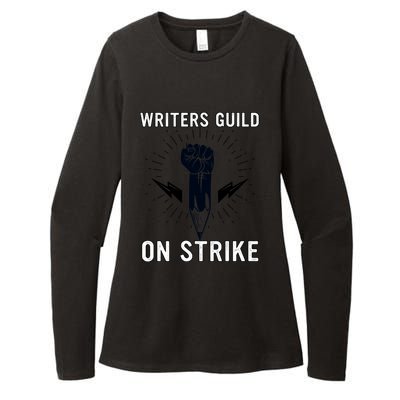 WGA Strike Writers Guild On Strike Writers Guild America Womens CVC Long Sleeve Shirt