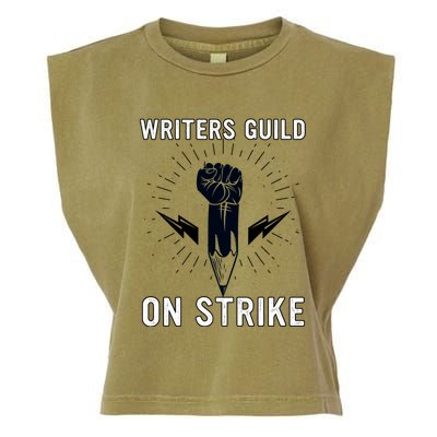 WGA Strike Writers Guild On Strike Writers Guild America Garment-Dyed Women's Muscle Tee