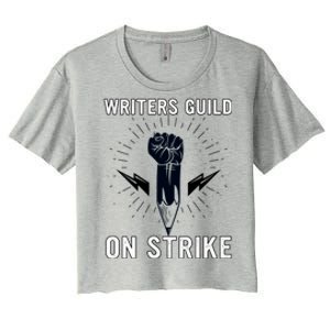 WGA Strike Writers Guild On Strike Writers Guild America Women's Crop Top Tee