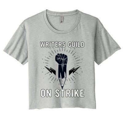 WGA Strike Writers Guild On Strike Writers Guild America Women's Crop Top Tee