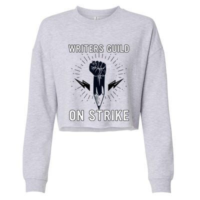 WGA Strike Writers Guild On Strike Writers Guild America Cropped Pullover Crew