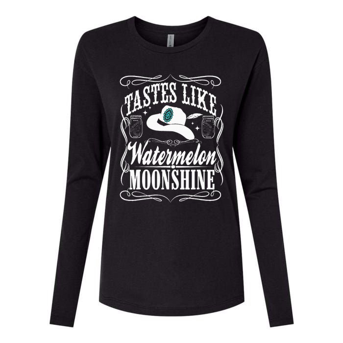 Whiskey Style Watermelon Moonshine Womens Cotton Relaxed Long Sleeve T-Shirt