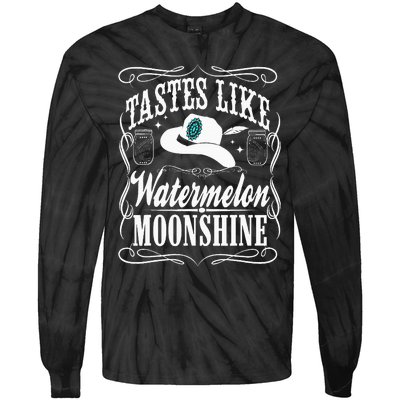 Whiskey Style Watermelon Moonshine Tie-Dye Long Sleeve Shirt