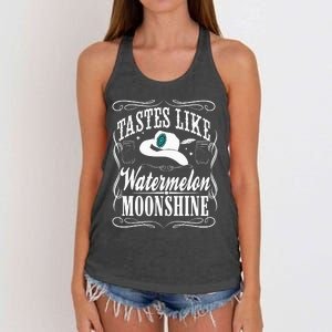 Whiskey Style Watermelon Moonshine Women's Knotted Racerback Tank