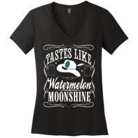 Whiskey Style Watermelon Moonshine Women's V-Neck T-Shirt