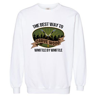 Wood Sculpture Whittle Wood Carving Woodcarver Garment-Dyed Sweatshirt