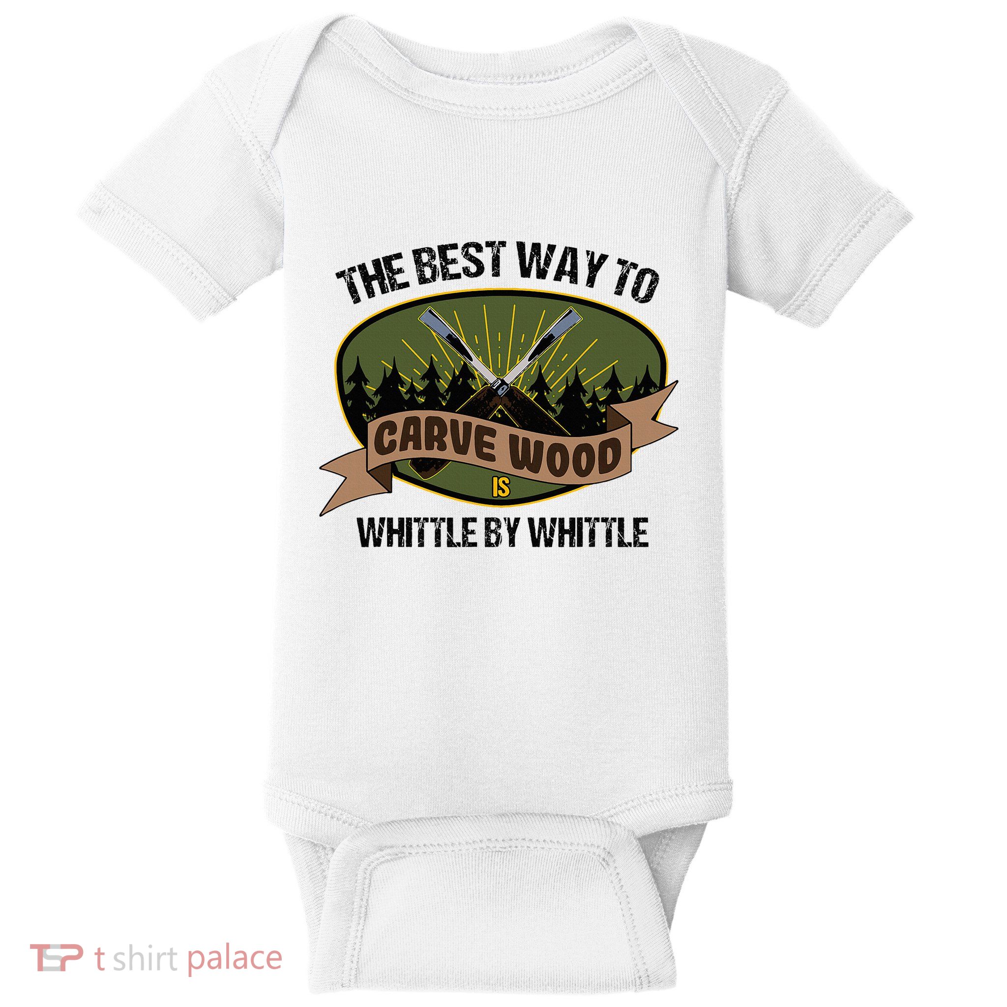 Wood Sculpture Whittle Wood Carving Woodcarver Baby Bodysuit