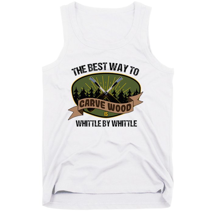 Wood Sculpture Whittle Wood Carving Woodcarver Tank Top