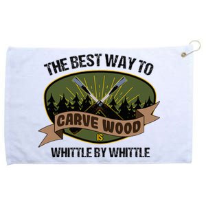 Wood Sculpture Whittle Wood Carving Woodcarver Grommeted Golf Towel