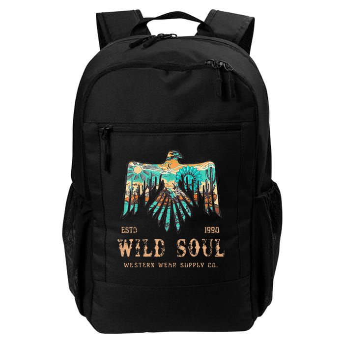 Wild Soul Western Wear Southwest Thunderbird Desert Vibes Daily Commute Backpack