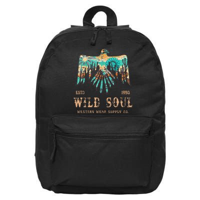 Wild Soul Western Wear Southwest Thunderbird Desert Vibes 16 in Basic Backpack