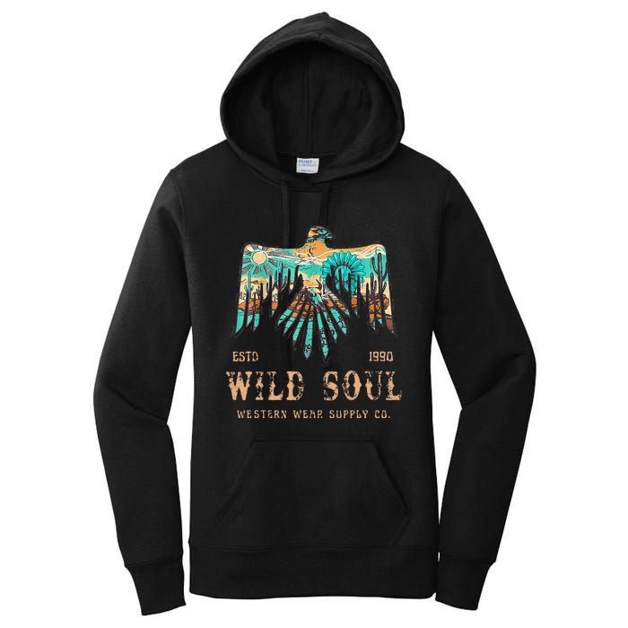 Wild Soul Western Wear Southwest Thunderbird Desert Vibes Women's Pullover Hoodie