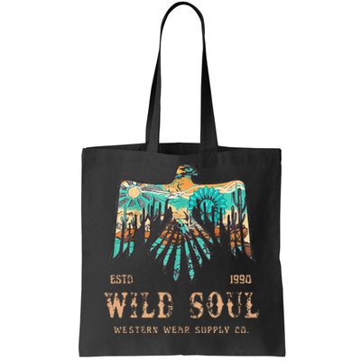 Wild Soul Western Wear Southwest Thunderbird Desert Vibes Tote Bag