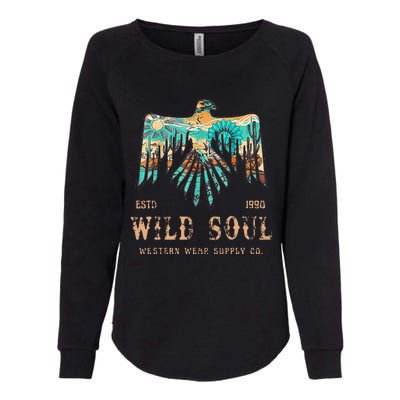 Wild Soul Western Wear Southwest Thunderbird Desert Vibes Womens California Wash Sweatshirt