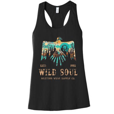 Wild Soul Western Wear Southwest Thunderbird Desert Vibes Women's Racerback Tank