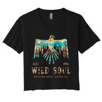 Wild Soul Western Wear Southwest Thunderbird Desert Vibes Women's Crop Top Tee