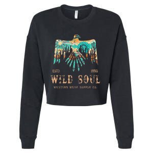 Wild Soul Western Wear Southwest Thunderbird Desert Vibes Cropped Pullover Crew