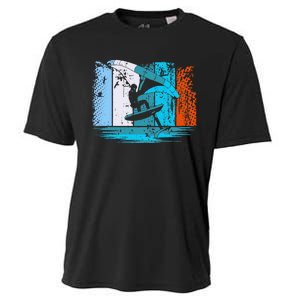 Wing Surf Wing Foil Wingsurfer Retro Cooling Performance Crew T-Shirt