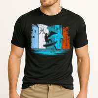 Wing Surf Wing Foil Wingsurfer Retro Cooling Performance Crew T-Shirt