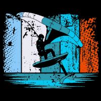 Wing Surf Wing Foil Wingsurfer Retro Cooling Performance Crew T-Shirt