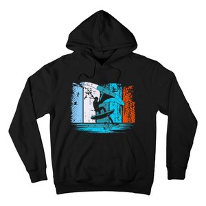 Wing Surf Wing Foil Wingsurfer Retro Hoodie