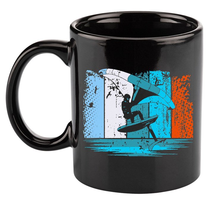 Wing Surf Wing Foil Wingsurfer Retro 11oz C Handle Ceramic Mug